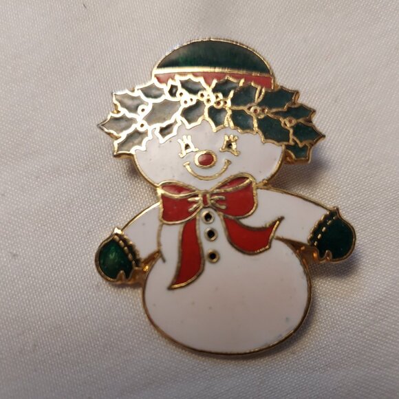 Vintage Christmas Pins Lot of 4 - Picture 2 of 6